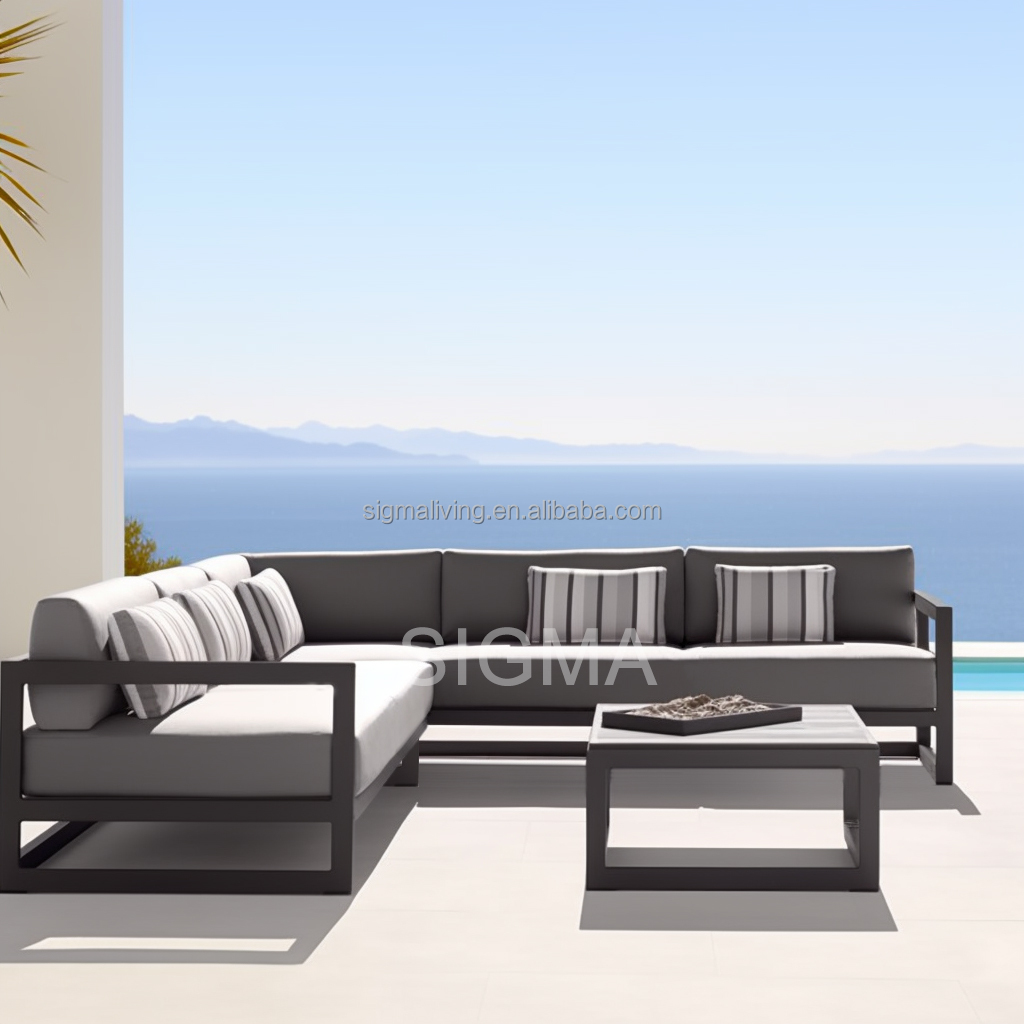 Luxury Aluminum Outdoor Garden Sofa New Design Patio Outdoor Furniture 2-Seater sofa