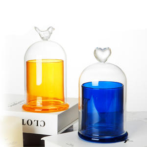 Oferta Especial: Cúpula de Vidrio Borosilicato Económica <span class=keywords><strong>para</strong></span> Decoración de Bodas, Pequeña Cúpula de Vidrio con Asa en Forma de Corazón y Base de Vidrio <span class=keywords><strong>para</strong></span> Decoración del Hogar - Product Image 1