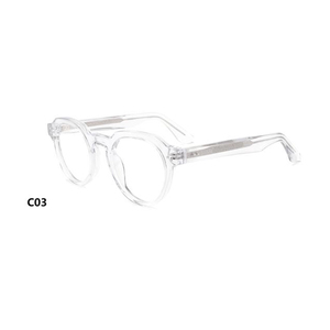 نظارات مستديرة عتيقة مع شعار مخصص إطارات سميكة للرجال والنساء مع تطابق شكل وجه ماسي - Product Image 4