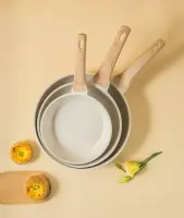 キャロテの新しいデザインのノンスティックポットとパン調理器具セット卵グリルパン家庭用調理フライパン大理石コーティング