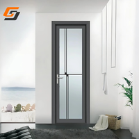 Fenêtres en aluminium étanches à fort impact et portes Porte à battant Porte de chambre à double vitrage pour la maison