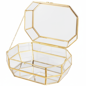 กล่องใส่เครื่องประดับโลหะและแก้วที่ใช้งานได้จริง ให้ความสำคัญกับการเข้าถึงง่ายและการจัดเก็บอุปกรณ์เสริมอย่างเป็นระเบียบในบ้าน - Product Image 1