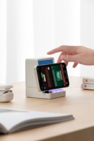 Haut-parleur Bluetooth portable mini avec basses profondes, clavier sans fil, lumière LED d'ambiance respirante pour la maison, l'extérieur et la chambre