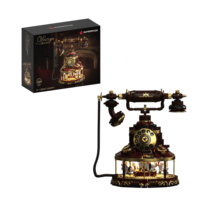 Teléfono Retro de Fantasía, Juego de Bloques de Construcción de 1130 Piezas, Modelo Mecánico para Armar, Decoración para el Hogar, Escritorio, Regalo para Adultos y Adolescentes