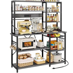 SENYU Modern Metal <b>Kitchen</b> Storage Rack With 6 Shelves Durable Design For Stability - Product Image 2