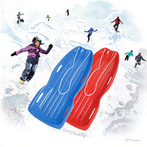 Toboggan en <span class=keywords><strong>plastique</strong></span> pour enfants avec corde de traction et structure antidérapante pour les sports d'hiver - Product Image 2