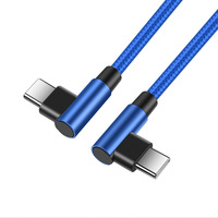 Kabel Data pengisi daya cepat, kabel Data USB C siku 3A PD 60W, kabel pengisian daya Cepat Tipe C ke kabel Data Tipe C untuk ponsel Android