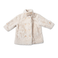 Manteau mi-long en fausse fourrure pour filles, style célébrité internet, nouvelle collection hiver 2026, tendance, en coton, pour enfants