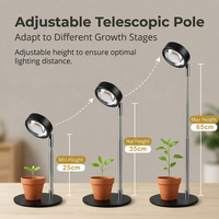 Lampe de culture LED à spectre complet réglable pour plantes d'intérieur et semis avec prise USB