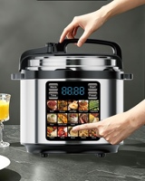 Nouvelle autocuiseuse électrique 5L intelligente avec fonction de réservation, revêtement antiadhésif, en stock, cuisson en un clic, 15 fonctions essentielles, cuiseur à riz