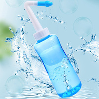 Bouteille en plastique personnalisée de lavage nasal manuel domestique de 300ml 500ml bouteille en plastique de rinçage nasal OEM PP
