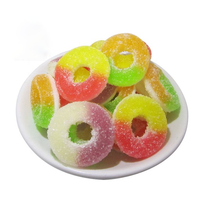 Op maat gemaakte gummy snoepjes, fruit smaak, zoete zachte snoepjes ringen, zachte gummy snoepjes voor groothandel en detailhandel