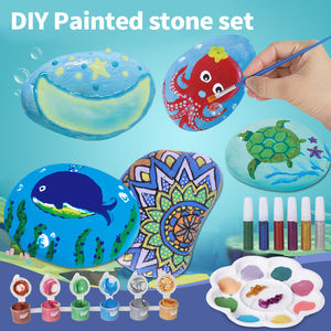 Nieuwe Mariene Dieren Graffiti Kunst Sets DIY Creatieve Steenteken Educatief Speelgoed Steenverf Kit voor Kinderen Cadeau - Product Image 5