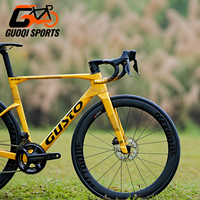 Vélo de course sur route en fibre de carbone GUSTO Professional, 12 vitesses, frein à disque électronique, jeu de roues en carbone de 50 mm intégré