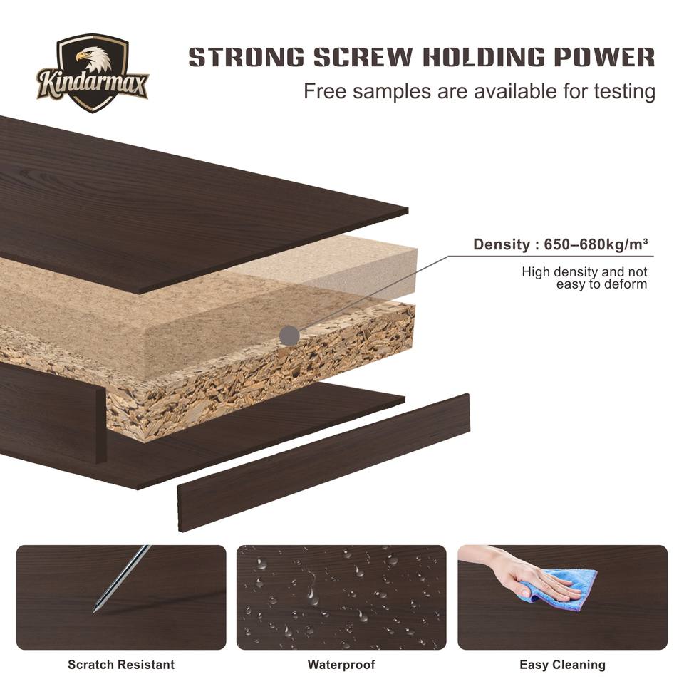 Mdf Surface Texture 18mm Synchronized Texture Melamine Faced MDF Board CE Certified Eco ...