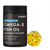 Huile de poisson oméga-3 extra forte de pêche sauvage, marque privée OEM, suppléments d'acides gras oméga 3, huile de poisson 2000 mg, fabricants d'huile de poisson