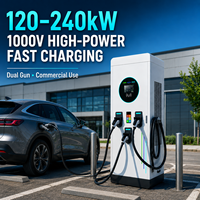 Station de recharge rapide DC au sol 120 180 240 kW OCPP 1.6 à trois pistolets CCS2 1000V IP55 pour parkings publics et flottes