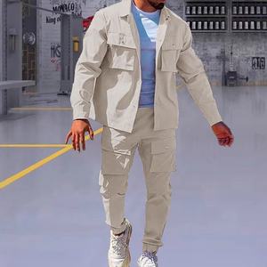 Set Casual da uomo di moda 2025 stile maschile stile stile uomo giacca giacca a manica lunga + Leggings pantaloni Sport 2 pezzi nuovo abito da uomo - Product Image 2