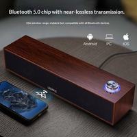 Altavoz de Madera Clásico, Inalámbrico/Con Cable, Doble Uso, Altavoz de Pared/Escritorio, Sonido HiFi, Conector de Audio de 3.5mm