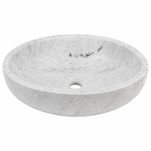 อ่างล้างมือแบบติดผนังหินธรรมชาติหรูหราจาก Poulars Wholesale พร้อมฐานหินอ่อน Bianco Carrara - Product Image 2