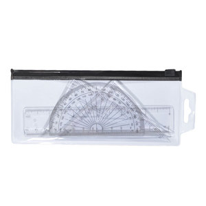 Ensemble de règles de géométrie de mathématiques scolaires transparentes de haute qualité règle en plastique <span class=keywords><strong>4</strong></span> pièces personnalisée - Product Image 3