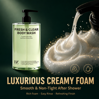 Gel Douche Rafraîchissant 500ml à l'Extrait de Pêche Hydratant Nettoyant en Profondeur Contrôle du Sébum Marque Privée OEM Vente en Gros