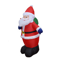 Modèle gonflable de Noël 2,4 m Gonflable 8 pieds Père Noël Ballon de jardin illuminé Décoration de Noël Ballon gonflable