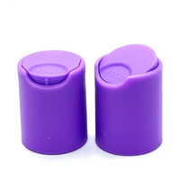 Capsules cosmétiques 28/415, bouchons à disque côtelés en plastique 24/415, bouchons à pression lisses en plastique violet-noir pour flacons de soins de la peau