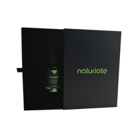 Tiroir de bouteille d'huile essentielle compte-gouttes en papier noir mat personnalisé de 10ml 15ml boîte coulissante emballage avec insertion EVA boîte cadeau