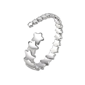 Offre Spéciale – Bague Ouverte Ajustable Étoile Pentagramme Simple pour Femme, Bague Creuse en Cuivre avec Breloque Mulet, Bijou - Product Image 5