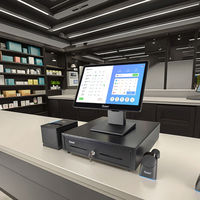 Caja Registradora de caja registradora Comprar Monitor de pantalla dual Nfc Windows 10 11 Android Sdk Loyverse Software Paiement Makinesi Pos Pc