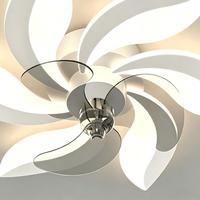 Ventilateur de plafond à fleurs avec réglage multi-vitesses, lumière 3000-6500K, intensité variable, luminaire décoratif pour la maison