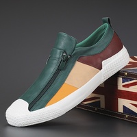 Chaussures décontractées pour hommes, tendance, avec empeigne en PU respirant et patchwork coloré – Nouveauté