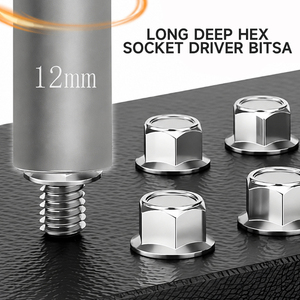 Embouts de vissage hexagonaux profonds en acier, longs embouts de tournevis H5.5-H18 pour outils pneumatiques 80-100L 80-100L - Product Image 4