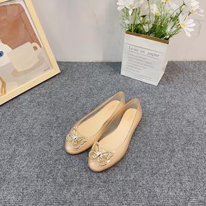 <span class=keywords><strong>รองเท้า</strong></span>ผู้หญิงทรงกลมคุณภาพสูง ประดับโบว์โลหะ <span class=keywords><strong>รองเท้า</strong></span>แบบสวม - Product Image 4