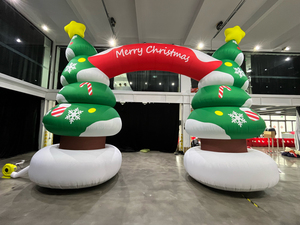 Arche gonflable pour décorations de Noël, arche gonflable en forme de sapin de Noël, ornements de sapin de Noël artificiel gonflables - Product Image 4