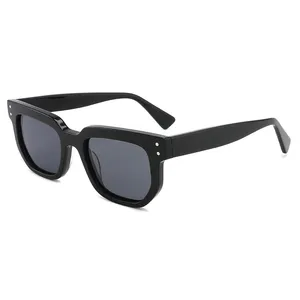 YDMB1023 custom square frame polarized stylish fashion acetate sunglasses