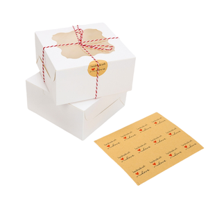 Cajas Biodegradables para Alimentos y Panadería, 6x6x3 Pulgadas, Blancas con Ventana, Pequeñas, para Dulces, Postres, Fresas Cubiertas de Chocolate, Venta al Por Mayor - Product Image 4