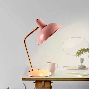 Lampade da Tavolo con Pulsante a Forma di Capezzolo, Lampada da Scrivania Classica Stile Macaron con Paralume Rotante e Supporto Regolabile - Product Image 5