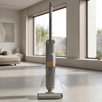 Aspirateur sans fil eau et poussière, moteur sans balais autonettoyant, écran LCD, assistant vocal, filtration HEPA, batterie 4000-5000 mAh