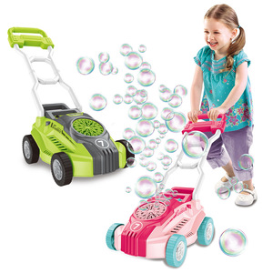 New Large Automatic Light Bubble Machine Hand-Operated Electric <strong>Lawn</strong> <strong>Mower</strong> <strong>Toy</strong> Made of Durable Plastic - Product Image 1