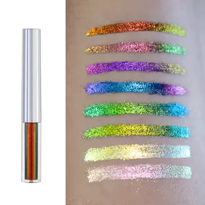 แต่งหน้าตาเม็ดสีสูงยาวนานเปลี่ยนสีอายไลเนอร์เหลวอายไลเนอร์เหลว Glitter หลายโครม