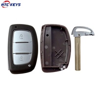 Coque de clé de voiture à 2 boutons avec lame TOY48 sans batterie pour clés de véhicules Hyundai