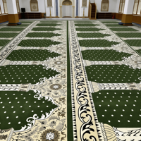 Tapis personnalisés de luxe pour mosquée, tapis de prière jacquard tufté, fabriqué à la machine, en polyester à poils coupés, de haute qualité, ignifuge et doux