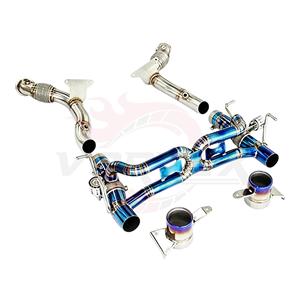 Sistema de Escape Completo Oortex Burned Blue Titanium con Tubos con Válvulas para Ferrari 488 GTB Spider 3.9T 2015-2019, Kits de Modificación Bolt-On - Product Image 2