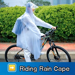 <span class=keywords><strong>Cape</strong></span> de pluie élégante et imperméable pour le cyclisme avec écran facial transparent pour la sécurité et le confort - Product Image 2