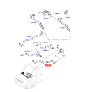 LR115209 Durite de chauffage de haute qualité pour Land Rover Range Rover Evoque L551 <span class=keywords><strong>Discovery</strong></span> <span class=keywords><strong>Sport</strong></span> L550 J9C19663 - Product Image 1