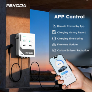 Estación de Carga Rápida para Vehículos Eléctricos (EV) de 22kW/44kW, Tipo 1 y 2, con WiFi y 4G, IP55, para Uso Comercial, Venta al Por Mayor de Fábrica - Product Image 2