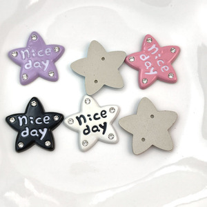 Breloques en résine acrylique Nice Day Star pour bijoux DIY, coques de téléphone, boucles de chaussures, pinces à cheveux et accessoires - Product Image 2