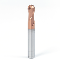 Fraise à bout sphérique en carbure, 2 flûtes, revêtement TiSiN, angle d'hélice de 30°, fraisage conventionnel, usinage CNC, contour 3D, prise en charge OEM et ODM